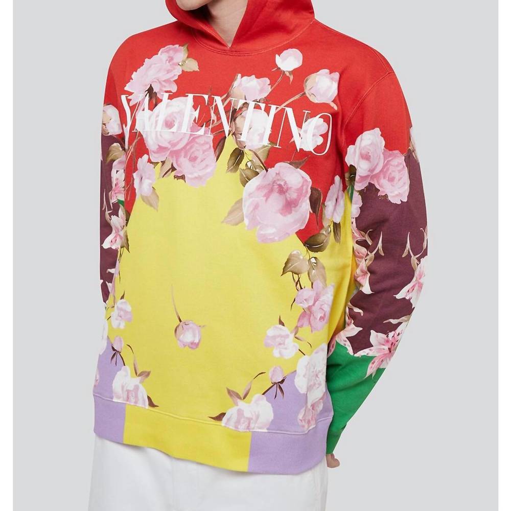 NEW VALENTINO flying flowers hoodie in multi - Picture 4 of 4
